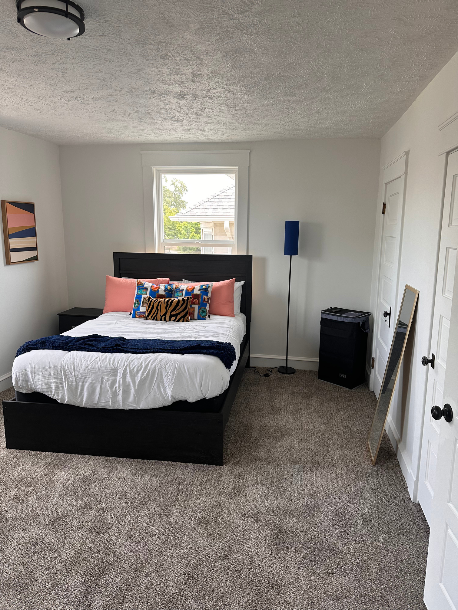 A furnished bedroom at Opportunity Campus.